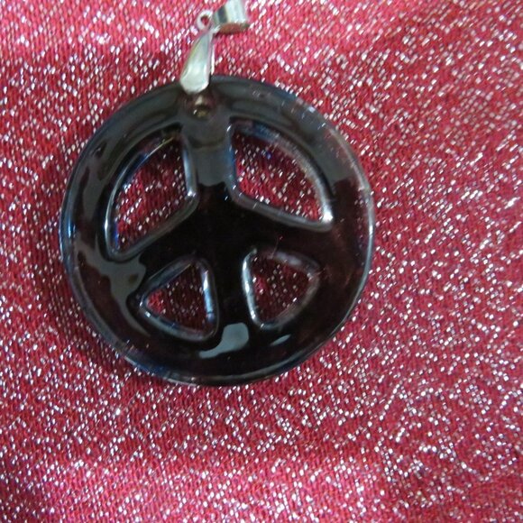 BOGO Lucite Peace Symbol Sign Charm for necklace or use as Handbag bag charm - Picture 2 of 3